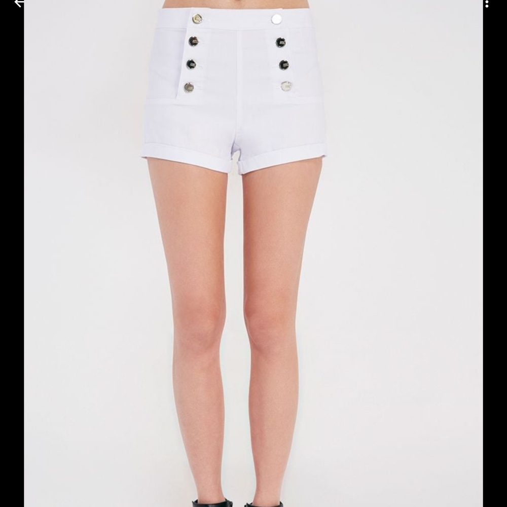 Almost Famous White High-Waisted Shorts 345